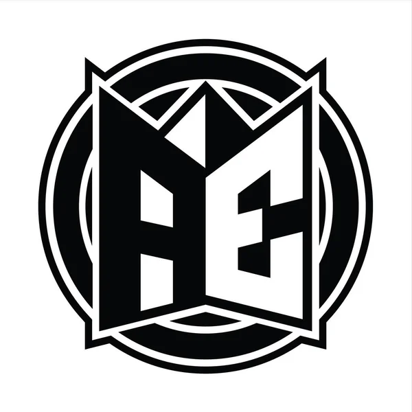 Logo Mongram 디자인 과둥근 — 스톡 사진
