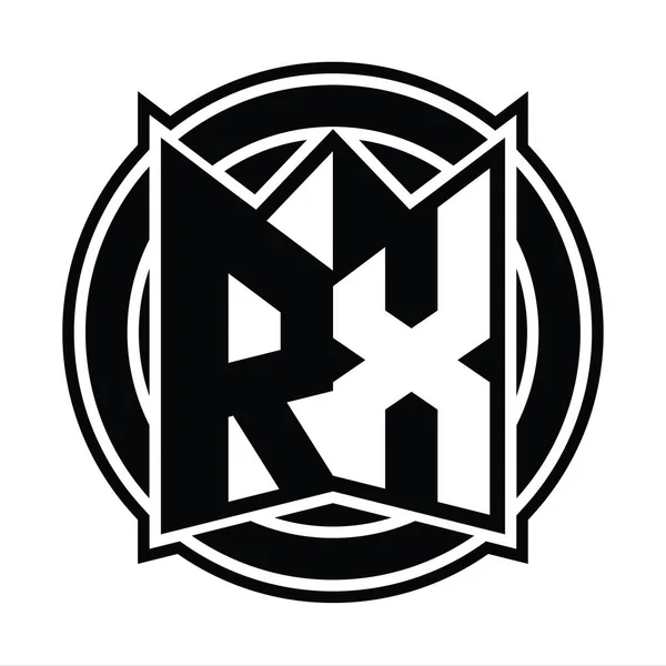 Logo Monogramm Design Vorlage Mit Spiegelschildform Und Kreis Abgerundet — Stockfoto