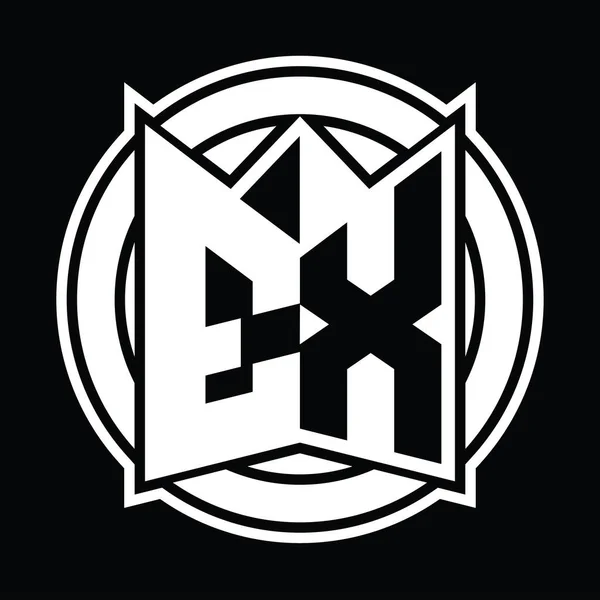 Logo Monogram Design Sjabloon Met Spiegelscherm Vorm Cirkel Afgerond — Stockfoto