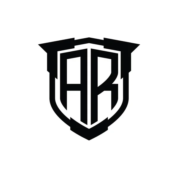 Logo Monogram Letter Shield Shape Design Template — Stockfoto