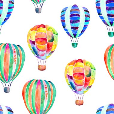 Beyaz arka planda canlı suluboya aerodinamik desenleri var. El boyaması. Kumaş tekstil duvar kâğıdı ve çocuk ürünleri için mükemmel.