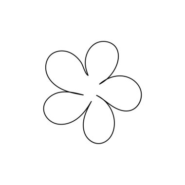 Simple flower one line drawing art. Continuous line style