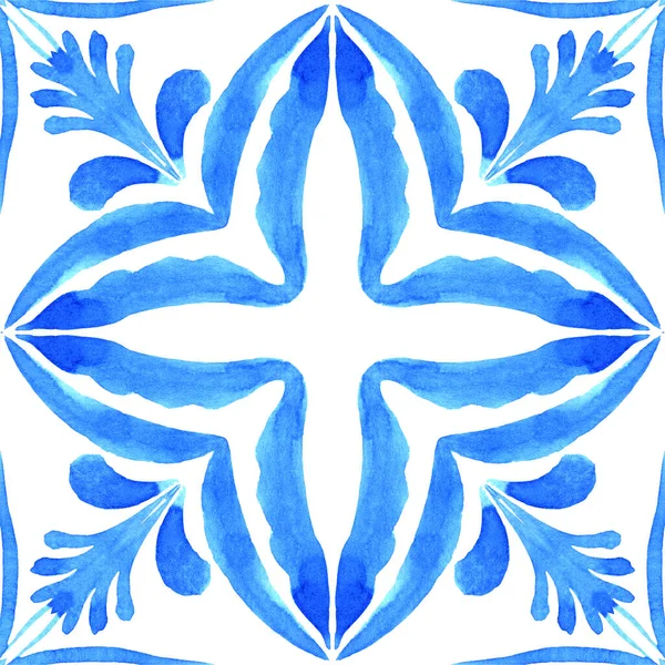 Azulejos กระเบ องโปรต เกสร ปแบบส าเง เคร องประด บแบบด งเด — ภาพถ่ายสต็อก