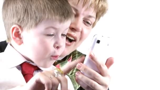 Fotografado em um telefone celular — Vídeo de Stock