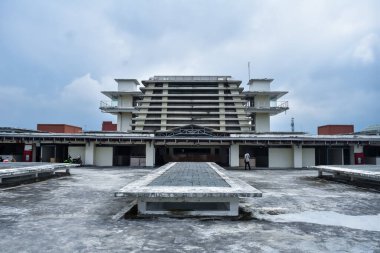 the old building in the city of the capital of the state of indonesia. Kalianget - Wonosobo, Central Java, Indonesia. August 11, 2022.