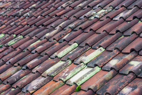 Closeup Red Clay Roof Tiles — Stock Photo, Image
