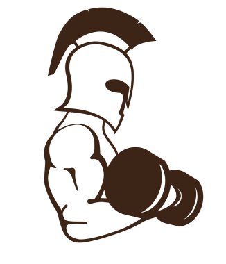 Spartan atlet illüstrasyon