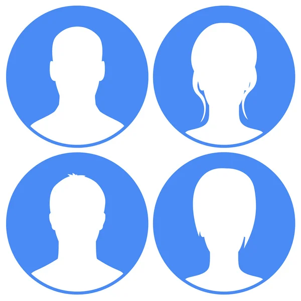 Avatars ensemble bleu — Image vectorielle