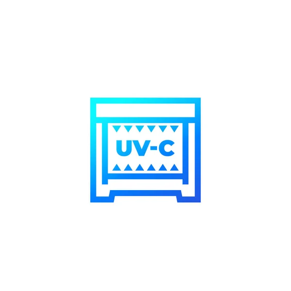 UV-C disinfector icon on white — Stock Vector