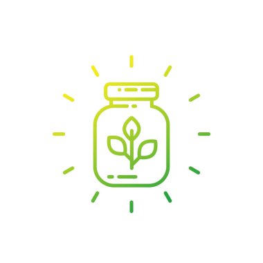 bitkisel tıp çizgisi simgesi beyaz, vektör