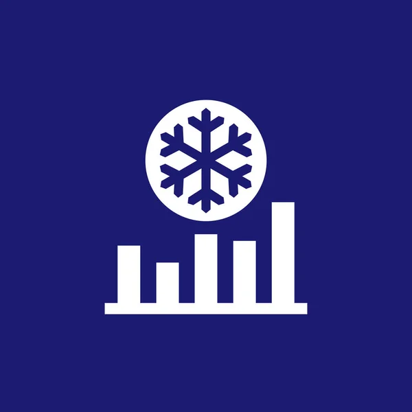 Freeze-Level-Control-Symbol mit Graph, Vektor — Stockvektor