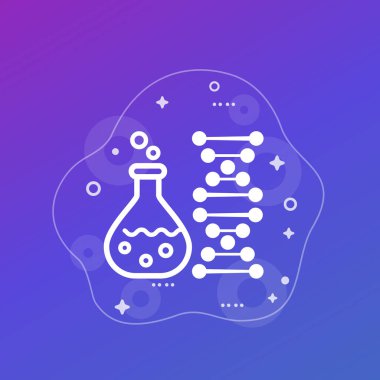 Biyoteknoloji ve genetik test simgesi