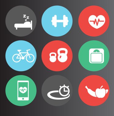 2 Fitness Icons set