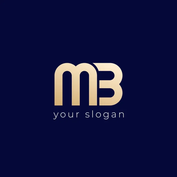 MB logosu, monogram vektör tasarımı — Stok Vektör