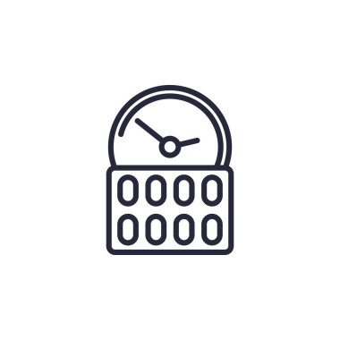 ilaçlı ilaç zaman çizelgesi simgesi