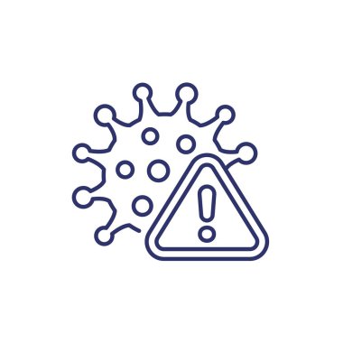 Virüs uyarı çizgisi simgesi, vektör