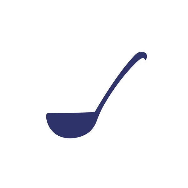 Sopa cucharón icono en blanco — Archivo Imágenes Vectoriales