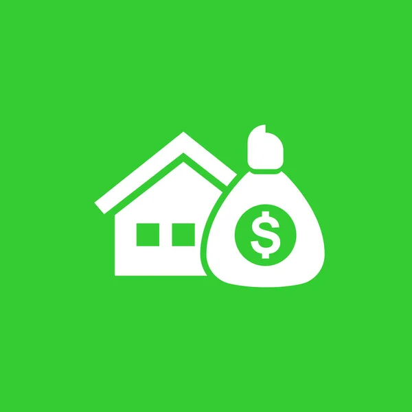 Maison et icône vectorielle d'argent — Image vectorielle