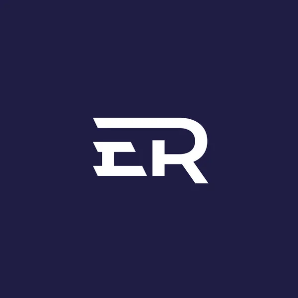 ER letters logo design, vector — Stock Vector