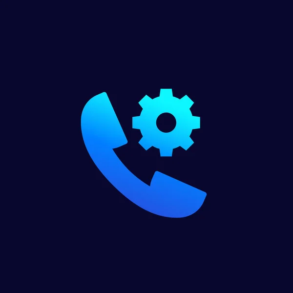 Icono de configuración de llamada para web — Vector de stock