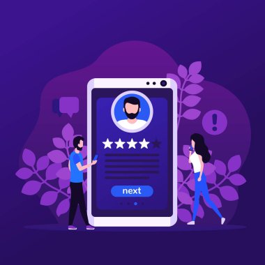 çalışan denetimi, HR yönetim vektör illüstrasyonu