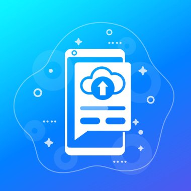 Akıllı bir telefonla bulut simgesine yükleniyor