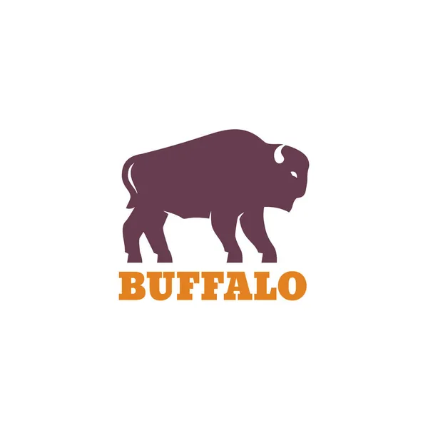 Buffle, logo de bison, vecteur — Image vectorielle