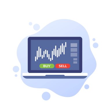 ticaret, ön hazırlık ve borsa, vektör tasarımı