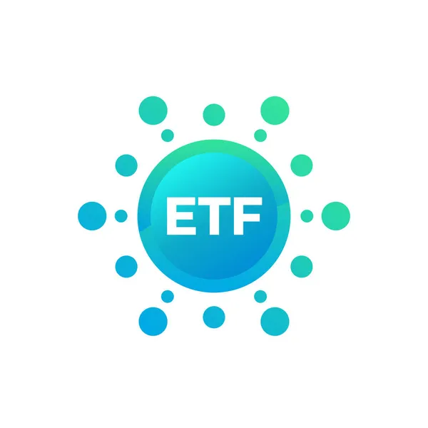 ETF-Symbol, börsengehandelte Fondsvektorkunst — Stockvektor