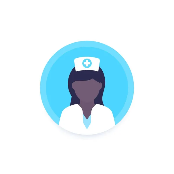 Икона медсестры, медицинский персонал — стоковый вектор
