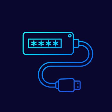 Kripto cüzdan satırı simgesi, vektör