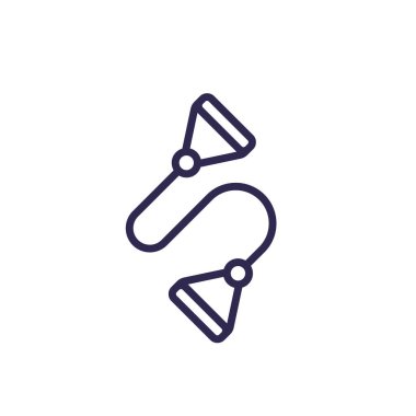 Eğitim çizgisi simgesi, vektör için egzersiz bandı