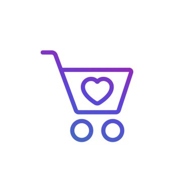 Sipariş, alışveriş arabası simgesi.