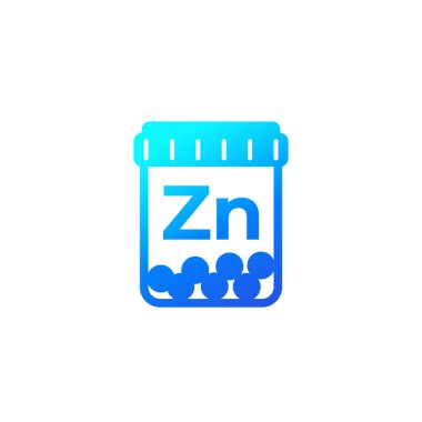 Beyaz üzerine çinko takviye simgesi