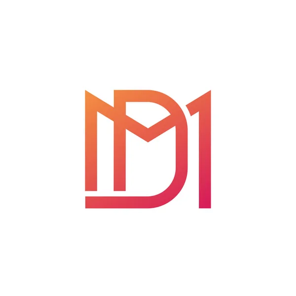 MD betűk logó, monogram fehér — Stock Vector