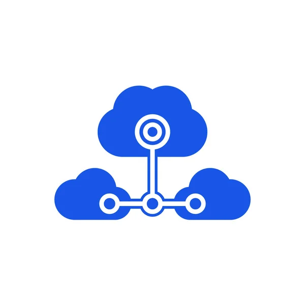 Icône Services Cloud sur blanc — Image vectorielle