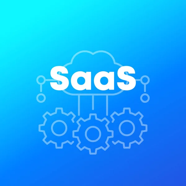 Saas εικονίδιο, λογισμικό ως υπηρεσία, διάνυσμα — Διανυσματικό Αρχείο