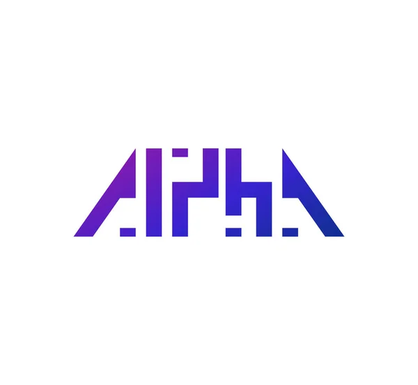 Логотип Alpha в мінімальному дизайні — стоковий вектор