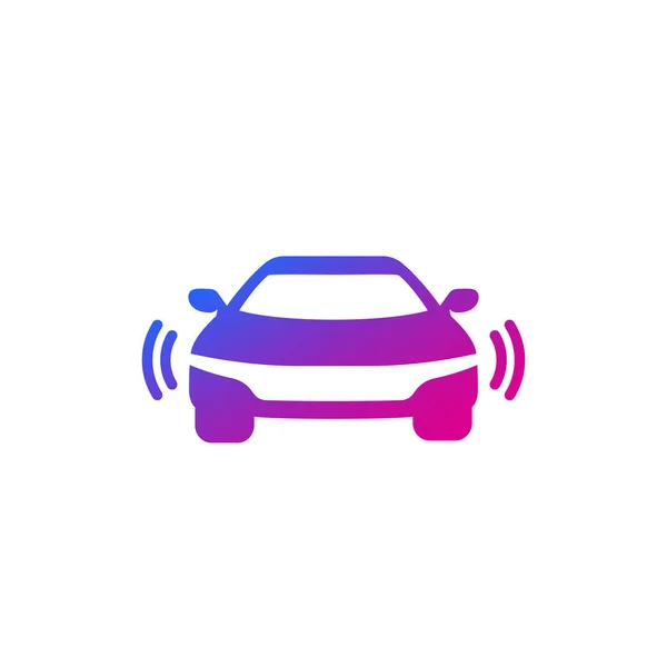 Advanced driver-assistance system icon on white — Stockvektor