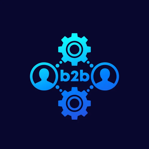 Icono B2B, concepto de empresa a empresa — Vector de stock