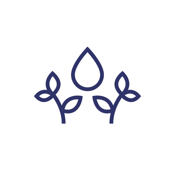 Natural oil line icon on white — Stock vektor