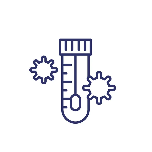 Swab test line icon on white — Stockvektor