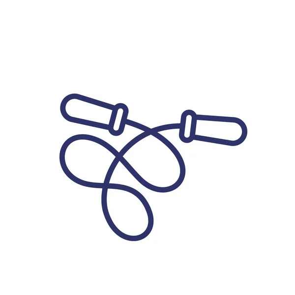 Jumping rope icon on white, line vector — ストックベクタ