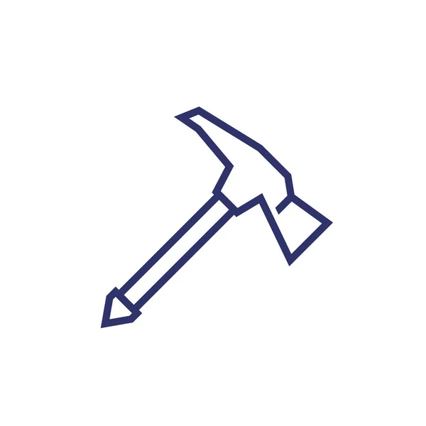 Climbing axe icon, line vector — Stock Vector