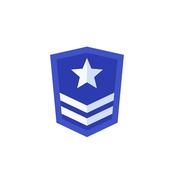 Rango militar, icono del logotipo del ejército — Vector de stock