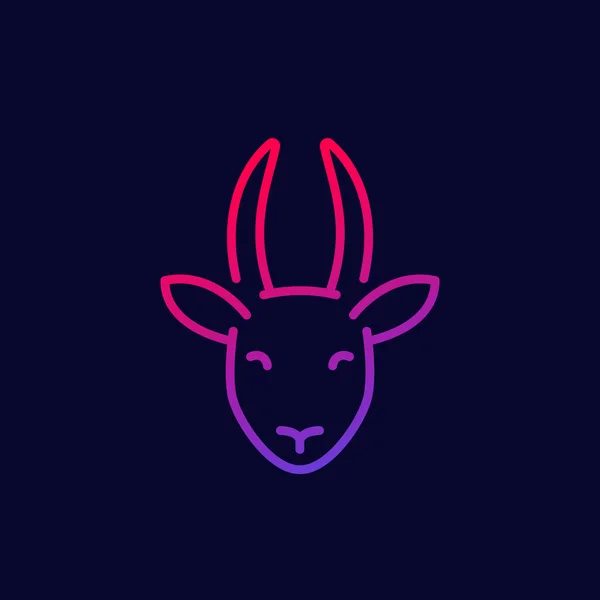 Gazelle lijn icoon, vector art — Stockvector