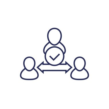 Simsar ya da üçüncü parti beyaz çizgi simgesi