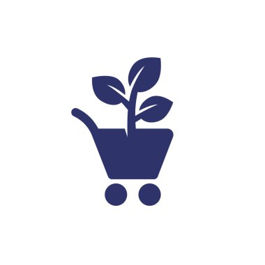 organik dükkan veya eco ürünleri simgesi