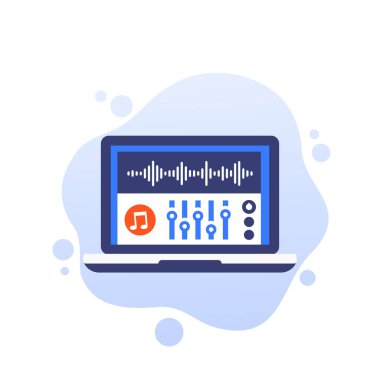 ses düzenleme ve ses üretim vektörü simgesi