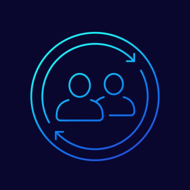 Müşteri koruma ve geri dönen istemci satırı simgesi